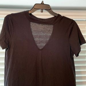 Lush Short Sleeve Cut Out Shirt - Small